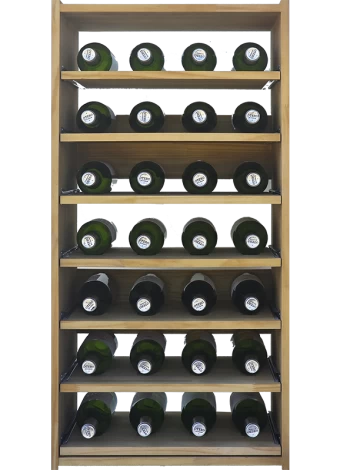 Botellero de madera de pino