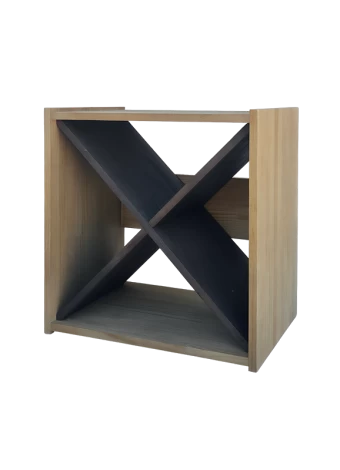 Botellero de madera de pino