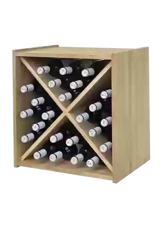 Botellero de madera de pino