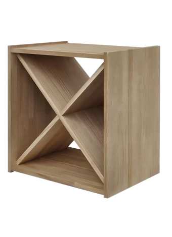 Botellero de madera de pino