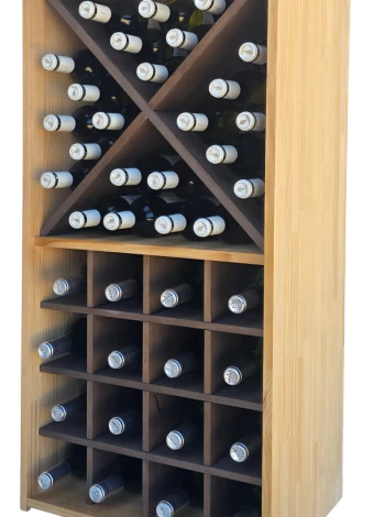 Botellero de madera de pino