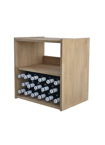 Botellero de madera de pino