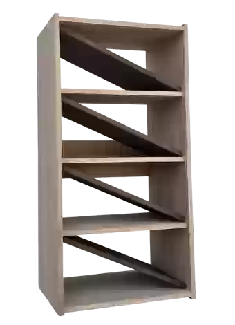 Modular bottle rack in 2 colours with 8 diagonal divisions, by Expovinalia com