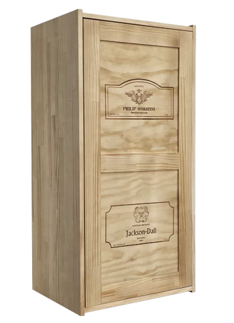 Botellero de madera de pino