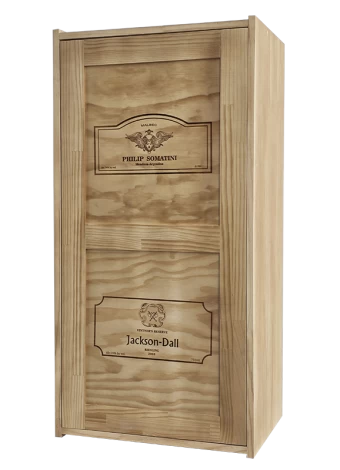 Botellero de madera de pino