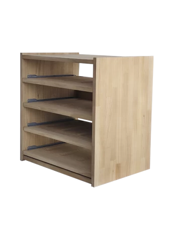 Small modular wine rack with 4 pull-out shelves for 16 bottles by Expovinalia com