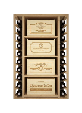 BOTELLERO DE MADERA DE PINO PARA BOTELLAS Y CAJAS