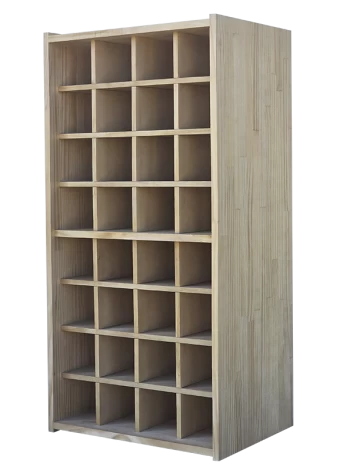 Botellero de madera de pino