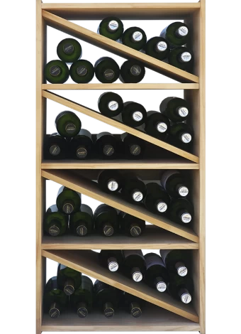 Modular bottle rack WITH 8 DIAGONAL DIVISIONS BY EXPOVINALIA COM
