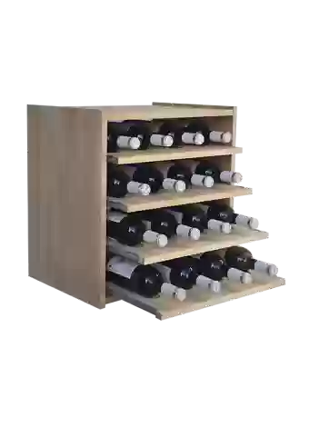 Botellero de madera de pino