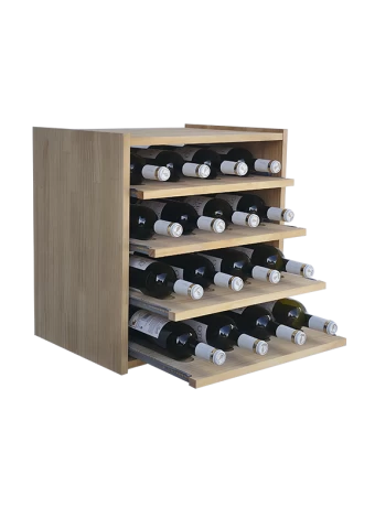 Pequeño botellero en madera de pino de Expovinalia