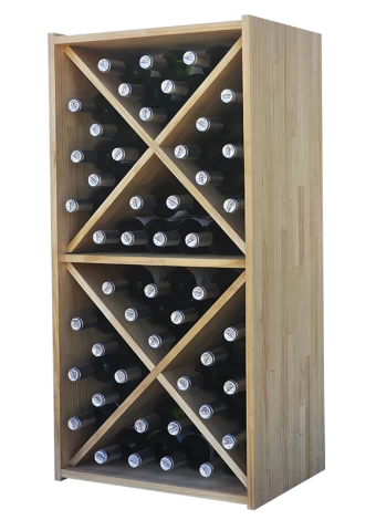 Botellero de madera de pino