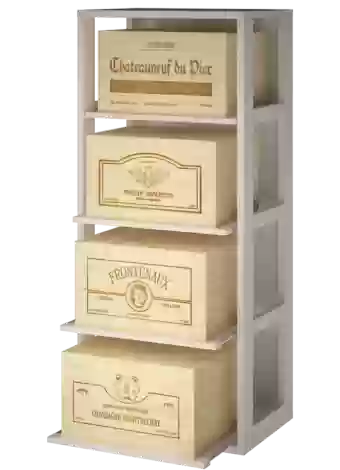 MUEBLE MADERA DE PINO PARA CAJAS DE VINO DE 6 BOTELLAS