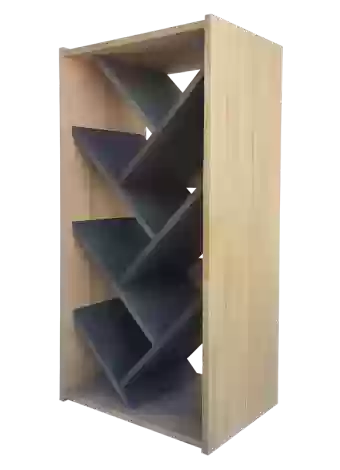 Modular bottle rack with herringbone-shaped partitions by Expovinalia com
