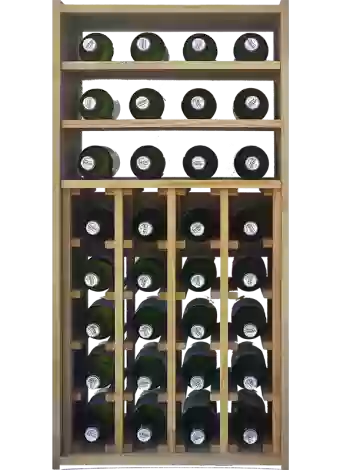 Traditional modular wine rack with 3 shelves