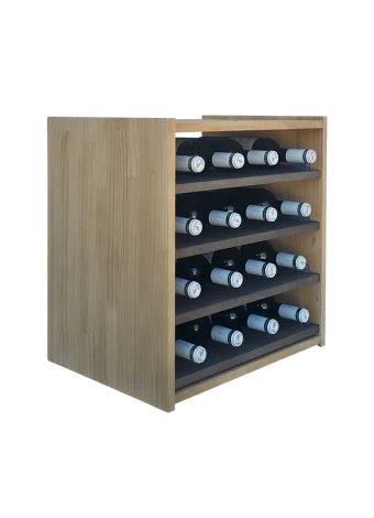 Botellero de madera de pino