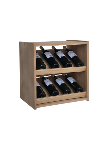 Botellero de madera de pino