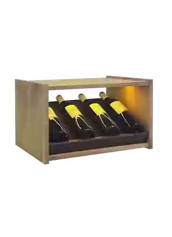 Botellero de madera de pino