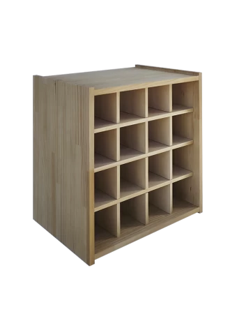 Botellero de madera de pino