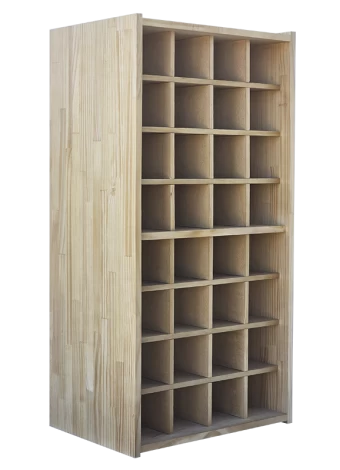 Botellero de madera de pino