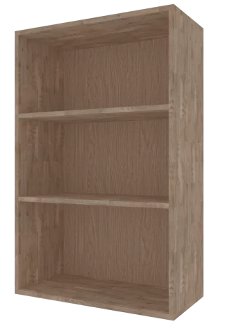 BOTELLERO DE MADERA CON DOS ESTANTES