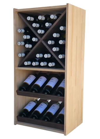 Botellero de madera de pino