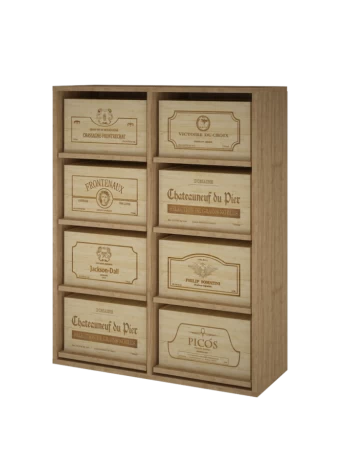 PINE WOOD WINE BOTTLE HOLDER FOR 6 BOTTLE BOXES EX2541 Distributed  by Expovinalia