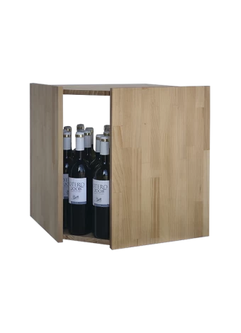 Botellero de madera de pino