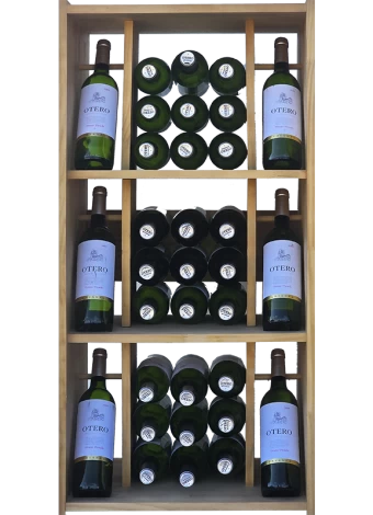 Modular bottle rack with horizontal and vertical divisions by Expovinalia com