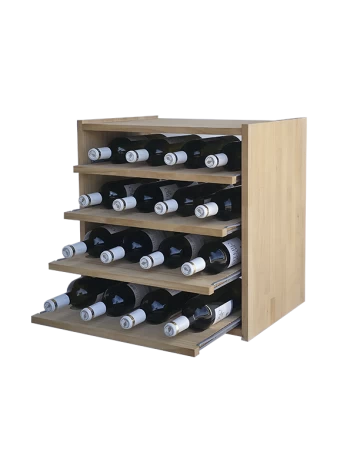 Pequeño botellero en madera de pino de Expovinalia