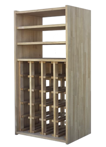 Botellero de madera de pino