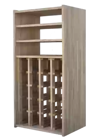Traditional modular wine rack with 3 shelves