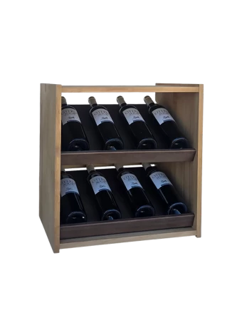 Botellero de madera de pino