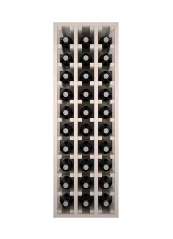 PORTE-BOUTEILLE EN BOIS DE PIN, PEINT BLANC