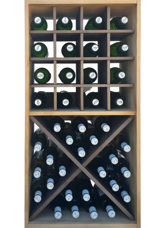 Botellero de madera de pino