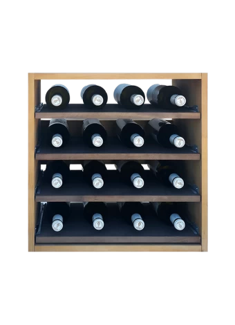 Botellero dos colores en madera de pino de Expovinalia