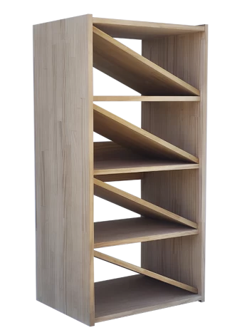 Botellero de madera de pino