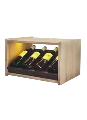 Botellero de madera de pino
