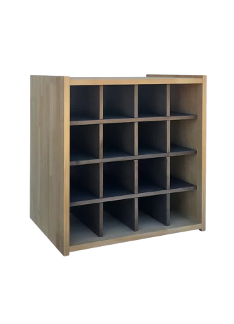 Botellero de madera de pino de 2 colores de Expovinalia