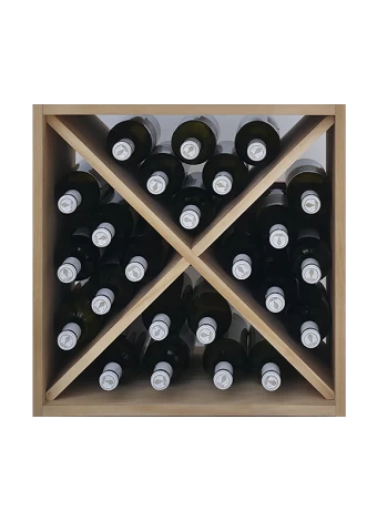 Botellero de madera de pino