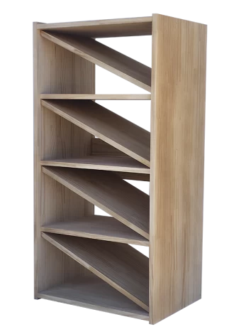 Botellero de madera de pino