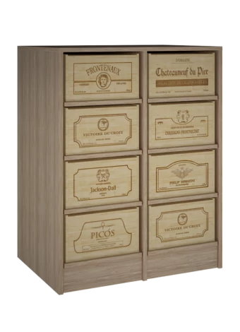 OAK WOODEN BOTTLE HOLDER, LARGE SIZE FOR WINE BOXES