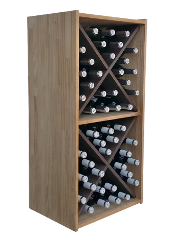 Botellero de madera de pino