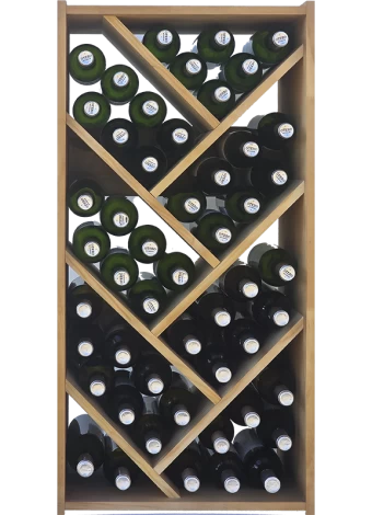 Modular bottle rack with SPIKE-SHAPED DIVISIONS by  Expovinalia