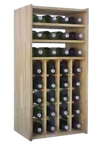 Botellero de madera de pino