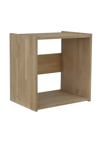 Small basic modular wine rack in pine wood in light oak colour, by Expovinalia com