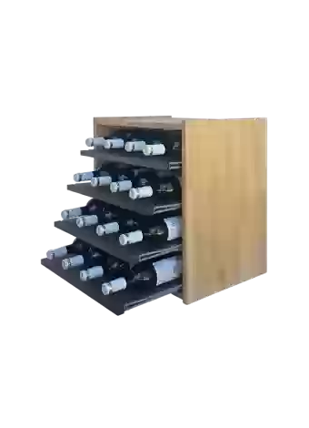 Botellero de madera de pino