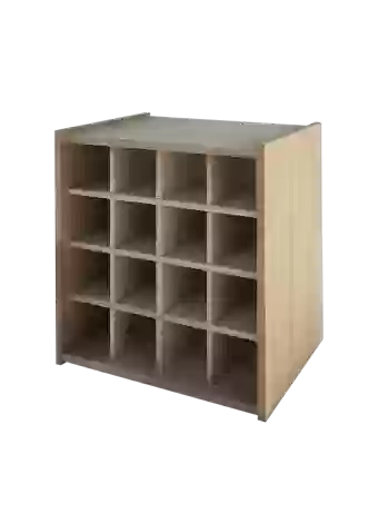 Botellero de madera de pino