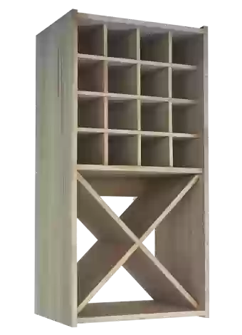 Botellero de madera de pino