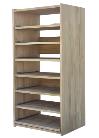 Botellero de madera de pino